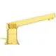 Goldene Waschtischarmatur von Ideal Standard mit langer Auslaufkante und Hebelgriff. Design eignet sich für moderne Badezimmer und bietet eine praktische Nutzung.
